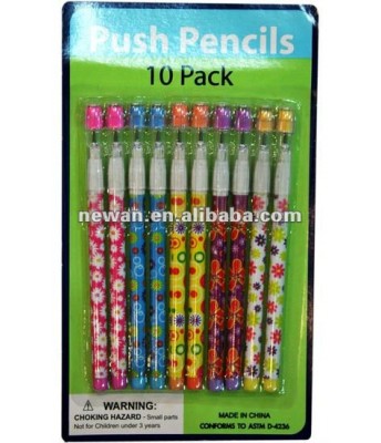 10packs Multi- Push Pencils in blister card