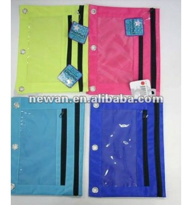 Nylon Pencil Binder Pouch with zipper