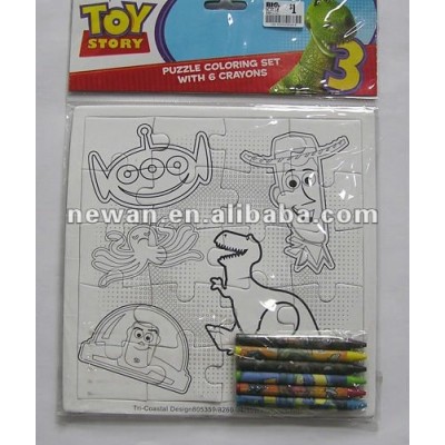 Cardbard Jigsaw Puzzle Coloring Set